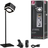 Paulmann LED-tafellamp Varia, dimbaar, zwart, Woon-/ Eetkamer, Kunststof, Modern, LED tafellamp