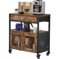 Vevor Koffiebarkast 61 x 36 x 70,5 cm Koffiebarkast in landelijke stijl met 4-laags opbergruimte