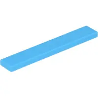 LEGO 1x6 tegels 6636 - 250 stuks, medium azuurblauw