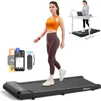 Merach Elektrische loopband - Walking pad met LED-scherm - Treadmill 2-6 km/u - Motor 2.5HP piek - Afstandsbediening - Verbonden met APP - Wandelband Compact en Lichtgewicht - Kantoor & Huis