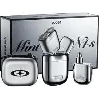 Yoose Mini2 heren scheerapparaat en neushaartrimmer set, draagbaar, heren cadeau set, baardscheerapparaat, USB-C opladen, legering behuizing, volledig waterdicht, krachtige motor van 8000rpm