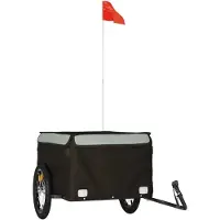 Syfax Fietstrailer 45 kg ijzer zwart en grijs