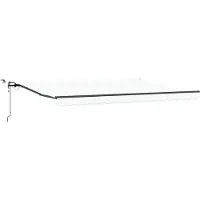 vidaXL Uitschuifbare luifel Wit 450 × 350 cm Polyester
