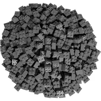 LEGO 2x2 blokken, hoge blokken, donkergrijs - 3003, NIEUW! Aantal: 50 stuks