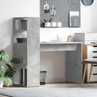 Prolenta Maison Exclusive - Bureau, betonlook, grijs, houtvezel, 113 x 54 x 120 cm