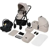 Lionelo Amber Plus 3-in-1 - Kinderwagen - Reiswieg - Autostoeltje - XXL Ventilatie
