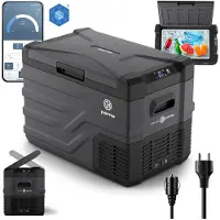 Peme Quest - Elektrische Koelbox - Compressor - 35.3L - DC 12V/24V, AC 220-240V - Frigobox met Bluetooth - Voor Auto en Camping - Dark Sky