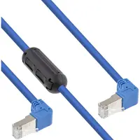 InLine Patchkabel 2-zijdig haaks met ferriet, S/FTP, Cat.6, PVC, 1,6 m