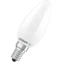 Osram LED-lamp, model Star, kaarsvorm B40, filament, 2700 K (warm wit), 3,4 W, E14 fitting, mat, 470 lm, 15.000 uur, geschikt voor kroonluchters en decoratieve armaturen