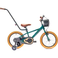 Sun baby Verdant Bike Kinderfiets voor jongens 16 inch Donkergroen, leeftijd 4 tot 6 jaar, met zijwieltjes, duwstang, handrem