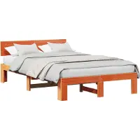 Syfax Bedframe Wasbruin 140 x 190 cm Massief grenenhout