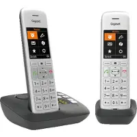 Gigaset CE575 A Duo Ricevitore supplementare DECT Argento/Nero, Telefoon, Zwart, Zilver