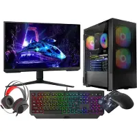VIST Gaming Set: R5 5600GT processor, 32GB RAM, RX VEGA grafische kaart, 1TB SSD, Wi-Fi, Windows 11, 24-inch monitor
