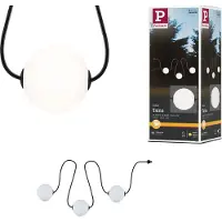 Paulmann LED lichtketting op zonne-energie Taina, verlengstuk 2 m, IP67 Taina, zwart, Kunststof, Modern