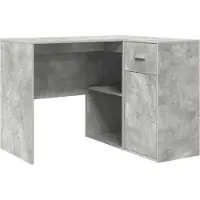 Syfax Hoekbureau met lade met plank Beton Grijs 102 x 88 x 75 cm
