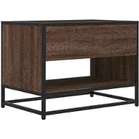 Syfax Tv-meubel 61x40x46 cm bewerkt hout metaal bruin eikenkleur