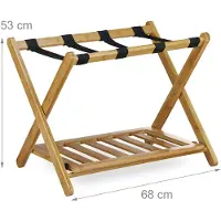 Relaxdays Reisaccessoires, Kofferstandaard, Bruin, (Kofferstandaard)