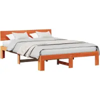 Syfax Bedframe Wasbruin 160 x 200 cm Massief grenenhout
