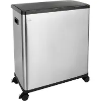 SVITA SR2X30 Sensor afvalbak - 2 compartimenten 60 liter incl. binnenemmer wielen zilver