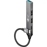 Goobay USB C naar C + A hub - 4 poorten