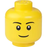 LEGO - Opbergbox Hoofd Boy Mini - Polypropyleen - Geel