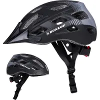 Dunlop Fietshelm | (58-61 cm, Uniseks, led, Zwart)