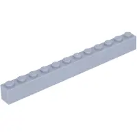 LEGO 50 stuks 6112 steen/blok 1x12, basisstenen, 50 stuks, lichtblauw