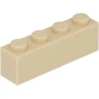 LEGO 50 stuks 3010 steenblokje 1x4, basisstenen, beige