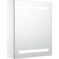Sonstiges Badkamerkast met spiegel en LED 50x13,5x60 cm