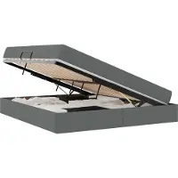 vidaXL Opbergbed met matras Donkergrijs 160 x 200 cm Polyester