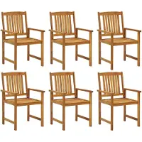Syfax Tuinstoelen 6 st met kussens massief acaciahout