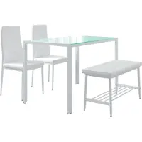 Vicco Grand Eettafel set – 120 x 70 cm 4 delen Wit