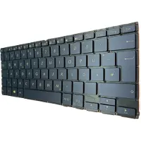 T-ProTek Duits toetsenbord, blauw, zonder frame, met verlichting, compatibel met Asus ZenBook Flip S UX370UA-C4238T