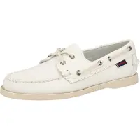 Sebago Heren Docksides leren bootschoenen Portland wit (43), Leer, Plat, Veters, Casual 7000H00