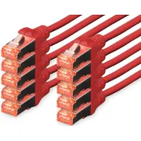 Digitus DK-1644-010-R-10 netwerkkabel Rood 1 m Cat6 S/FTP (S-STP)