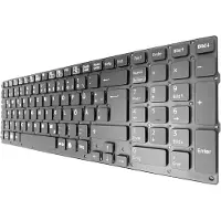 T-ProTek Schwarz - Duits toetsenbord zonder rand, compatibel met Sony Vaio PCG-71D14M