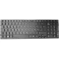 T-ProTek Schwarz - Duits toetsenbord zonder rand, compatibel met Sony Vaio PCG-71D13M
