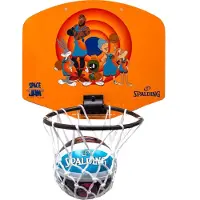 Spalding Mini Basketball Set Space Jam, Unisex, Oranje, basketbal achterborden, maat: One size