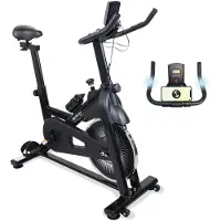 Mobiclinic Teide - Hometrainer - Verstelbaar - Max. 120 kg - Trainingscontrole - Verschillende weerstandsniveaus - LCD-scherm - Hartslagmeter - Flessen en Telefoonhouder