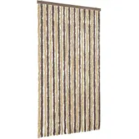 vidaXL Vliegengordijn 100x230 cm chenille donkerbruin en beige
