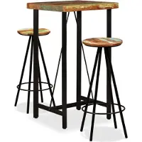 Prolenta Maison Exclusive - 3-delige barset, massief gerecycled hout