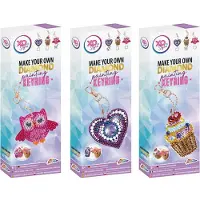 Grafix Diamond painting - Maak je eigen sleutelhanger - Diamond paint - sleutelhanger - Cupcake, hart of uil