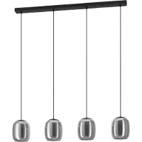 Eglo Ciampino Hanglamp - E27 - 97,5 cm - Zwart|Grijs - Glas