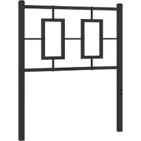 vidaXL Vervangend hoofdbord 75 cm metaal zwart