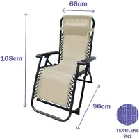 Marbueno Summer 90x66x108 Cm Folding Sunbed Blauw