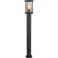 Globo Tuinpadverlichting Gracey, zwart, sensor, 100 cm, IP54, E27 dimbaar, zwart, metaal