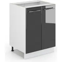 Vicco Fame-Line Keukenonderkast – 60 cm zonder werkblad Antraciet Hoogglans