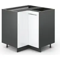Vicco Hoekkast Fame-Line Wit Hoogglans 80.5 cm zonder werkblad, Model 35538