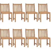 vidaXL Tuinstoelen 8 st met kussens massief teakhout