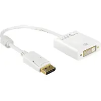 DeLOCK premium DisplayPort naar DVI actieve adapter - DP1.2 (1920 x 1200) / wit - 0,20 meter